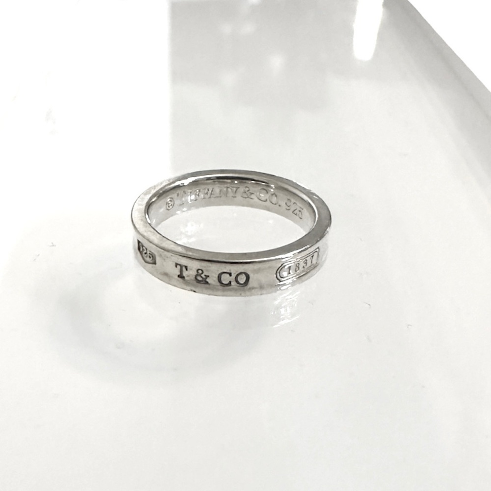 💎 TIFFANY&CO. 1837 Silver 925 Thin Band Ring sz: 49 - Picture 4 of 12